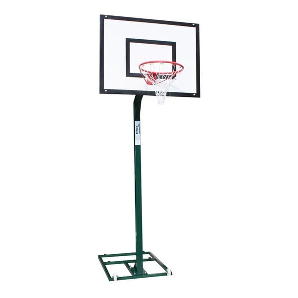 Juego de canastas minibasket monotubular con ruedas, sin tablero, aro ni contrapeso